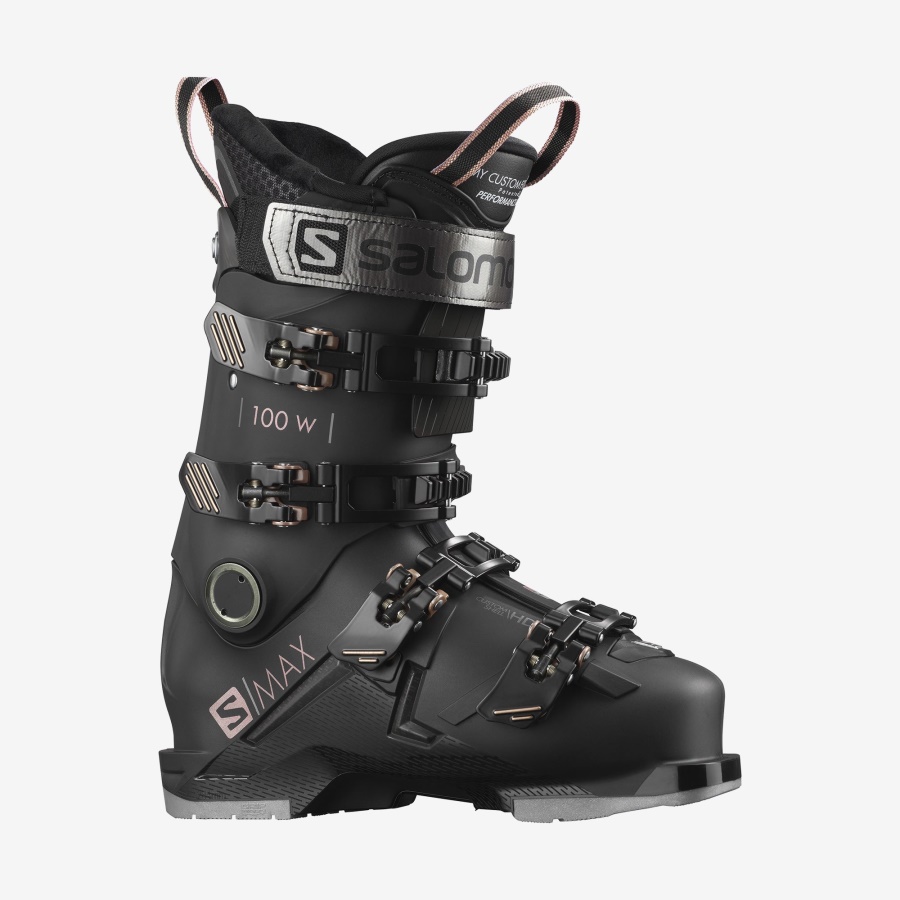 S MAX 100 GW SKI BOOTS WOMENS - D2X Black Pink Gold Metallic Belluga