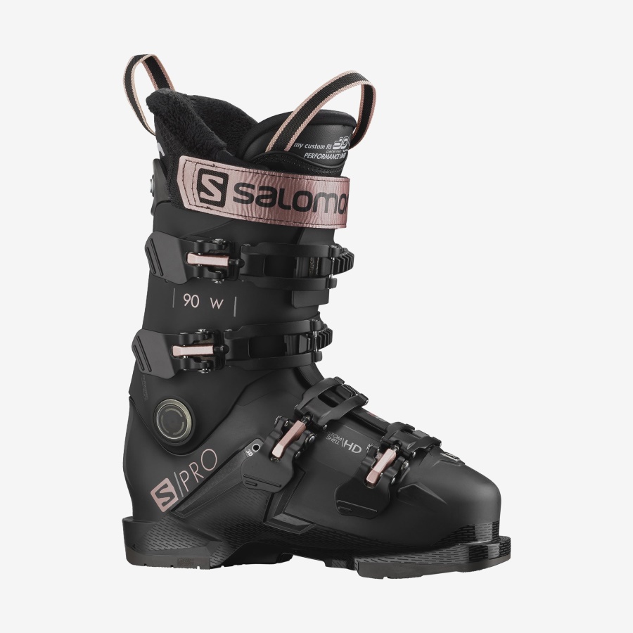 S PRO 90 GW SKI BOOTS WOMENS - D2X Black Rose Gold Belluga