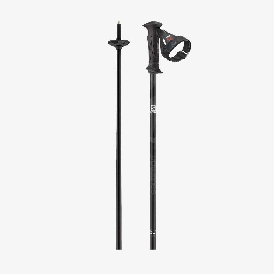 SC1 ERGO S3 SKI POLES - D2X Black
